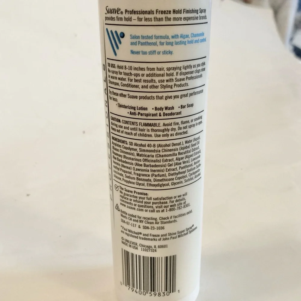 (1) 90% Full Suave Freeze Hold Finishing Spray Firm Hold 8.5 Oz Discontinued